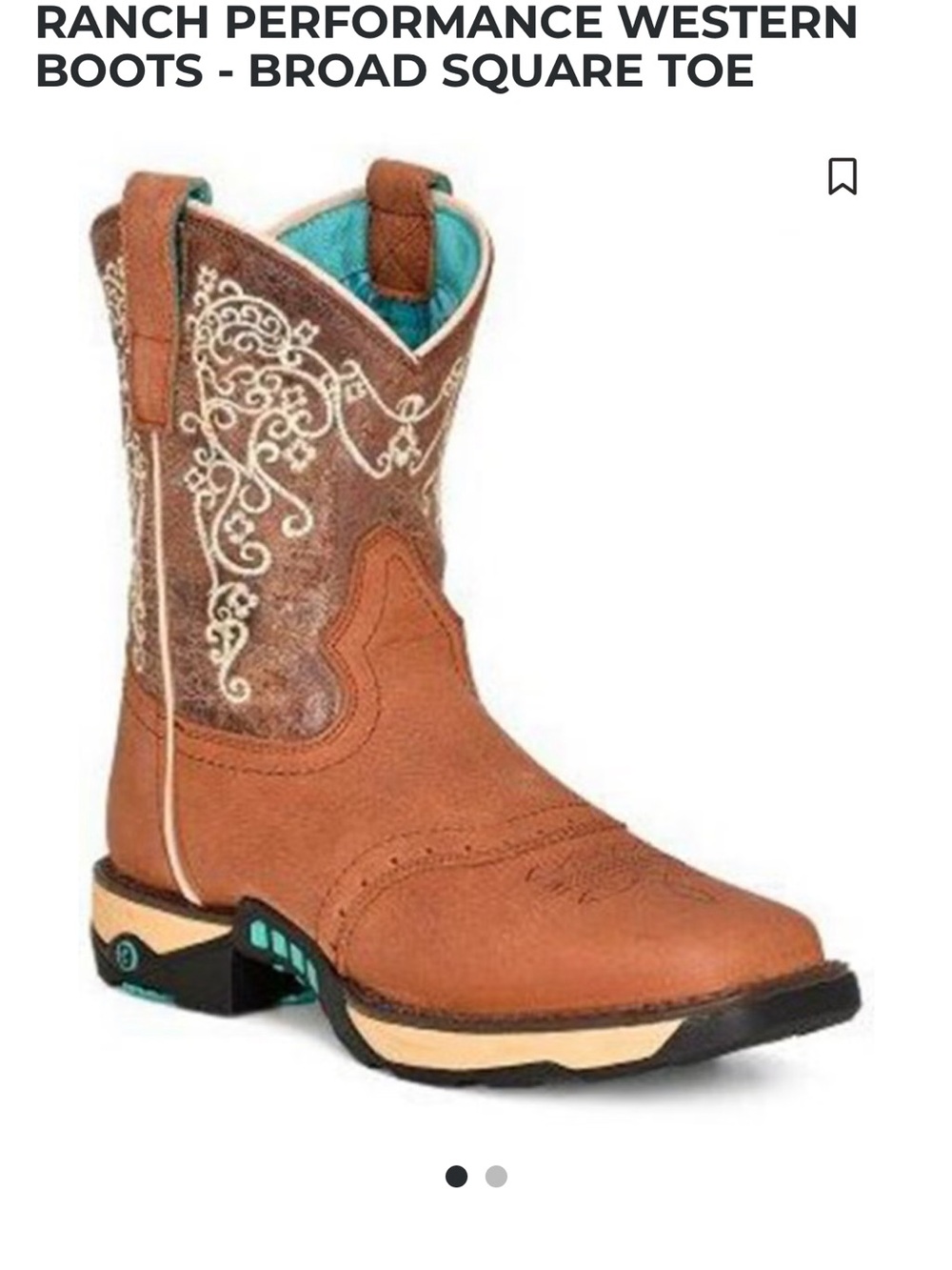 CORRAL WOMEN'S FARM AND RANCH PERFORMANCE WESTERN BOOTS - BROAD SQUARE TOE